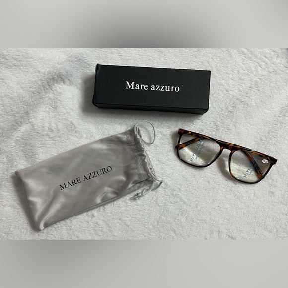 New!! Mare Azzuro anti-blue light protection glasses +6 lens brown/cheetah - Picture 7 of 11
